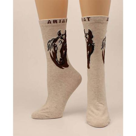 Ariat Heather Horse Head Crew Sock
