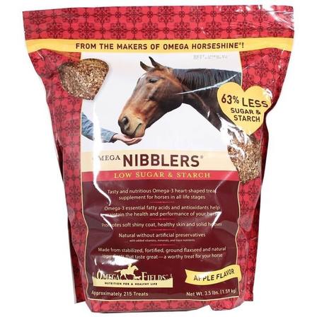 Omega Nibblers Apple Flavored Horse Treat Supplement - 3.5 Lbs
