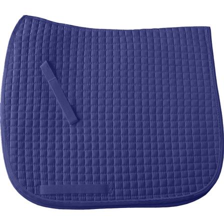 Cotton Quilted Dressage Square Pad with Piping NAVY