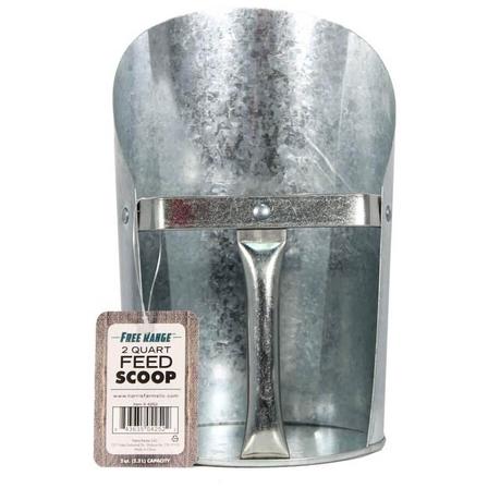 Free Range Galvanized Feed Scoop - 2 Qt