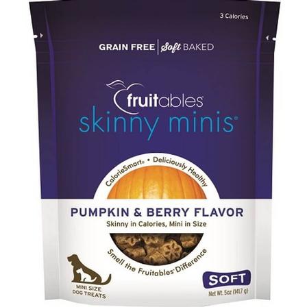 Fruitables Skinny Minis Soft Chew Dog Treat - Pumpkin & Berry