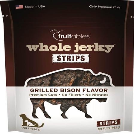 Fruitables Whole Jerky Strips - Grilled Bison