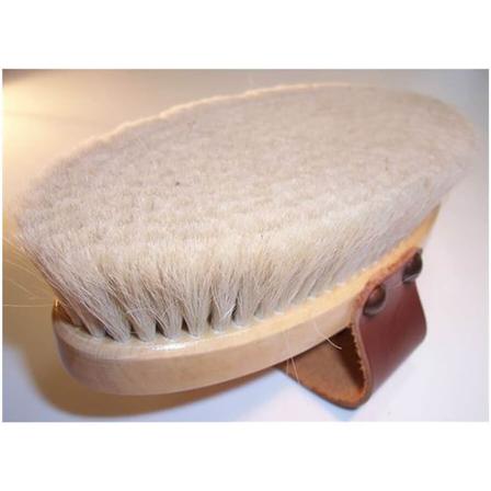 Oval Brush Filled Goat Hair with Leather Strap