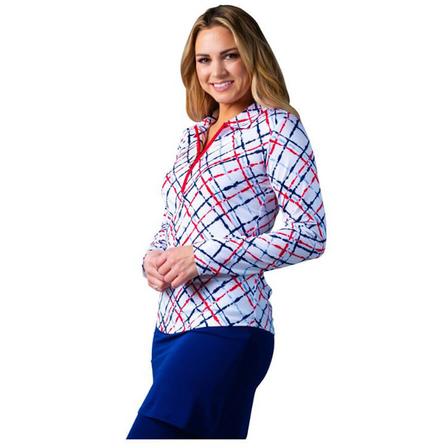 San Soleil Ladies SolCool Zip Polo