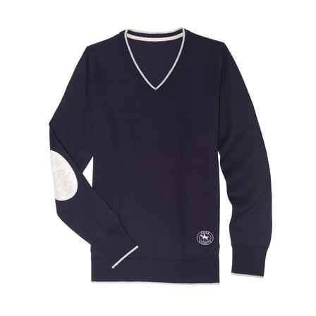 “Trey” V-Neck Sweater NAVY