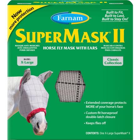 SuperMask® II Horse Fly Mask with Ears