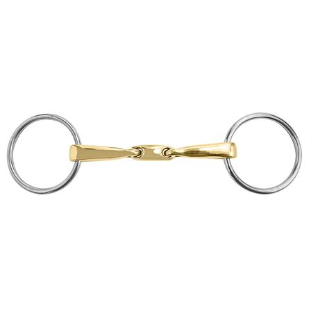 Curved Mouth 14 mm Loose Ring Snaffle with Lozenge