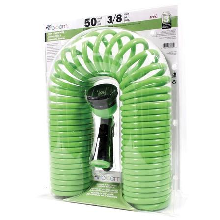 Bloom Self Coiling Hose with Nozzle