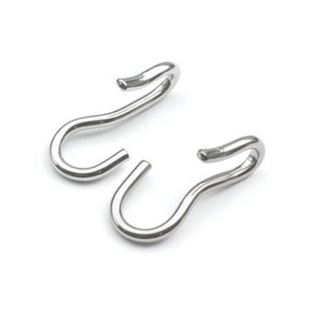 Stainless Steel Curb Chain Hooks Pair