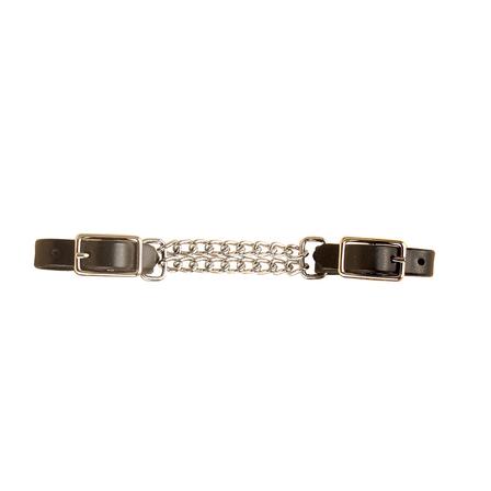 Curb Strap With Double Chain BLACK