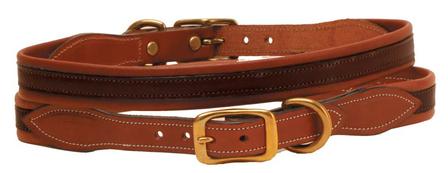 Padded Collars With Leather Tab Ends OAKBARK/HAVANA