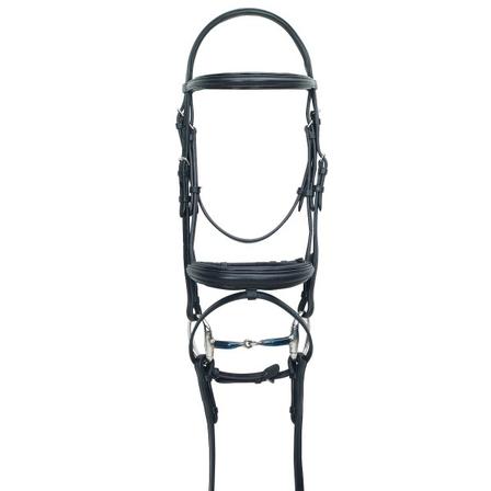 Ovation® ATS Traditional Caveson Dressage Bridle with Flash