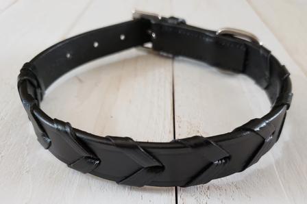 The Hickstead Collection: Laced Dog Collar BLACK