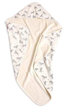 Wild & Free Horse Reversible Hooded Towel NATURAL