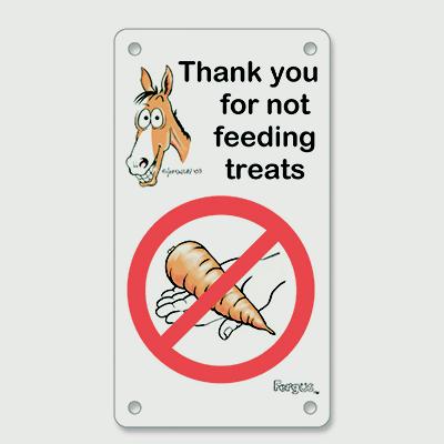 Fergus stall sign Do Not Feed