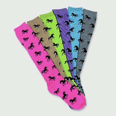 Horses All Over Tall Socks - 6-pack