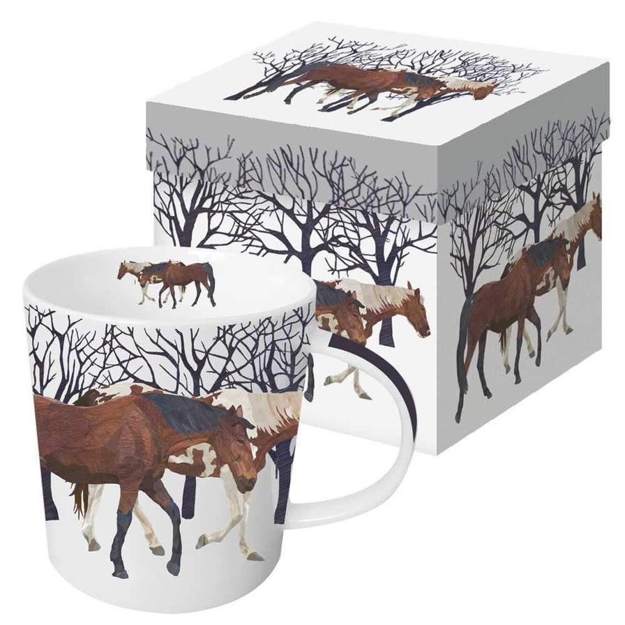 Winter Horses Gift- Boxed Mug