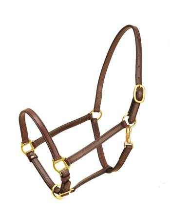 3/4 Inch Leather Halter - Horse