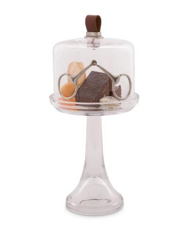 Hand-Blown Glass Cheese/Dessert Stand