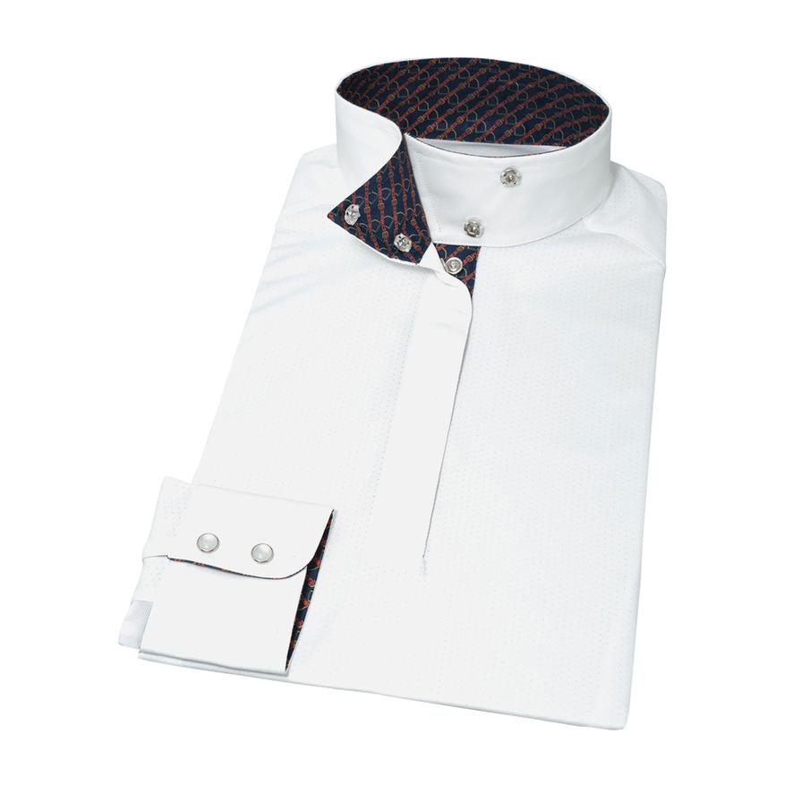 “ Stirrups & Leathers ” Ladies Talent Yarn Wrap Collar Show Shirt