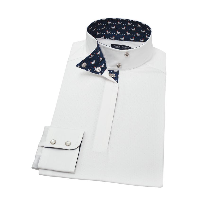 “ Strutting Chicken ” Ladies Talent Yarn Wrap Collar Show Shirt
