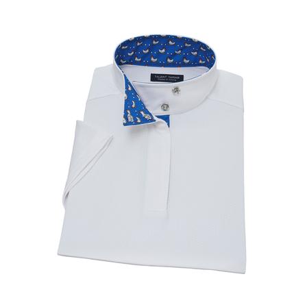 “Strutting Chicken” Girls Short Sleeve Talent Yarn Wrap Collar Show Shirt