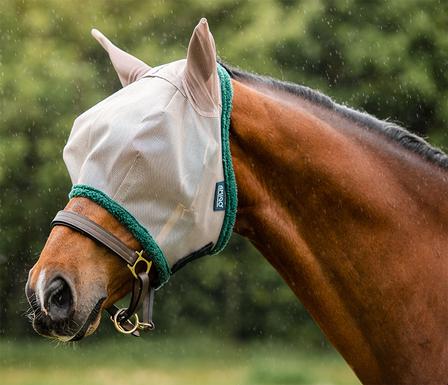 Amigo® Fly Mask OATMEAL/GREEN