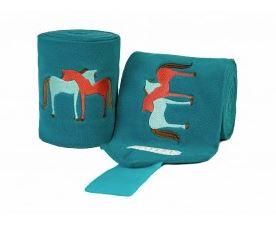 Embroidered Hugging Horses Polo Wraps