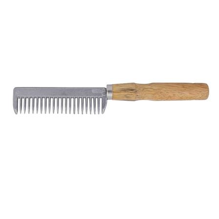 Aluminum Mane Comb With Wood Handle
