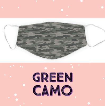 Green Camo Face Mask