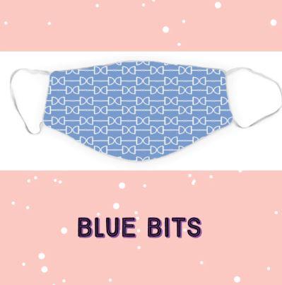 Blue Bits Face Mask