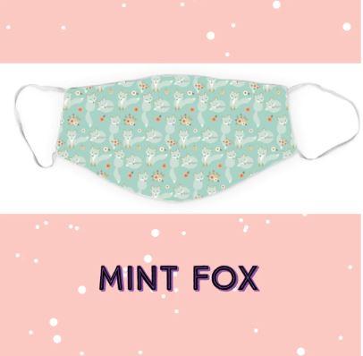 Mint Fox Face Mask