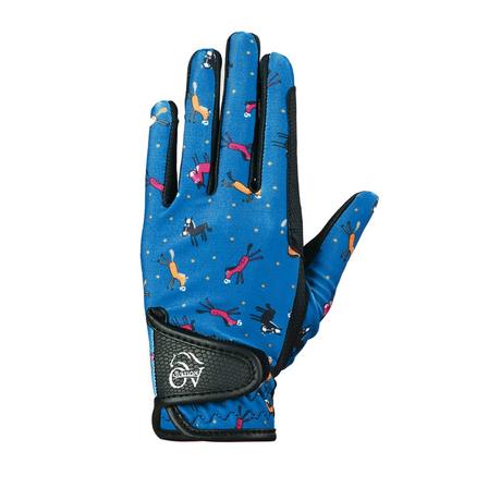 PerformerZ Gloves- Child's PONYPRINT_BLUE