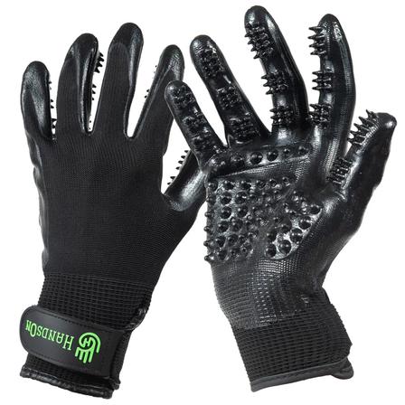 Hands On Grooming Gloves - Medium BLACK